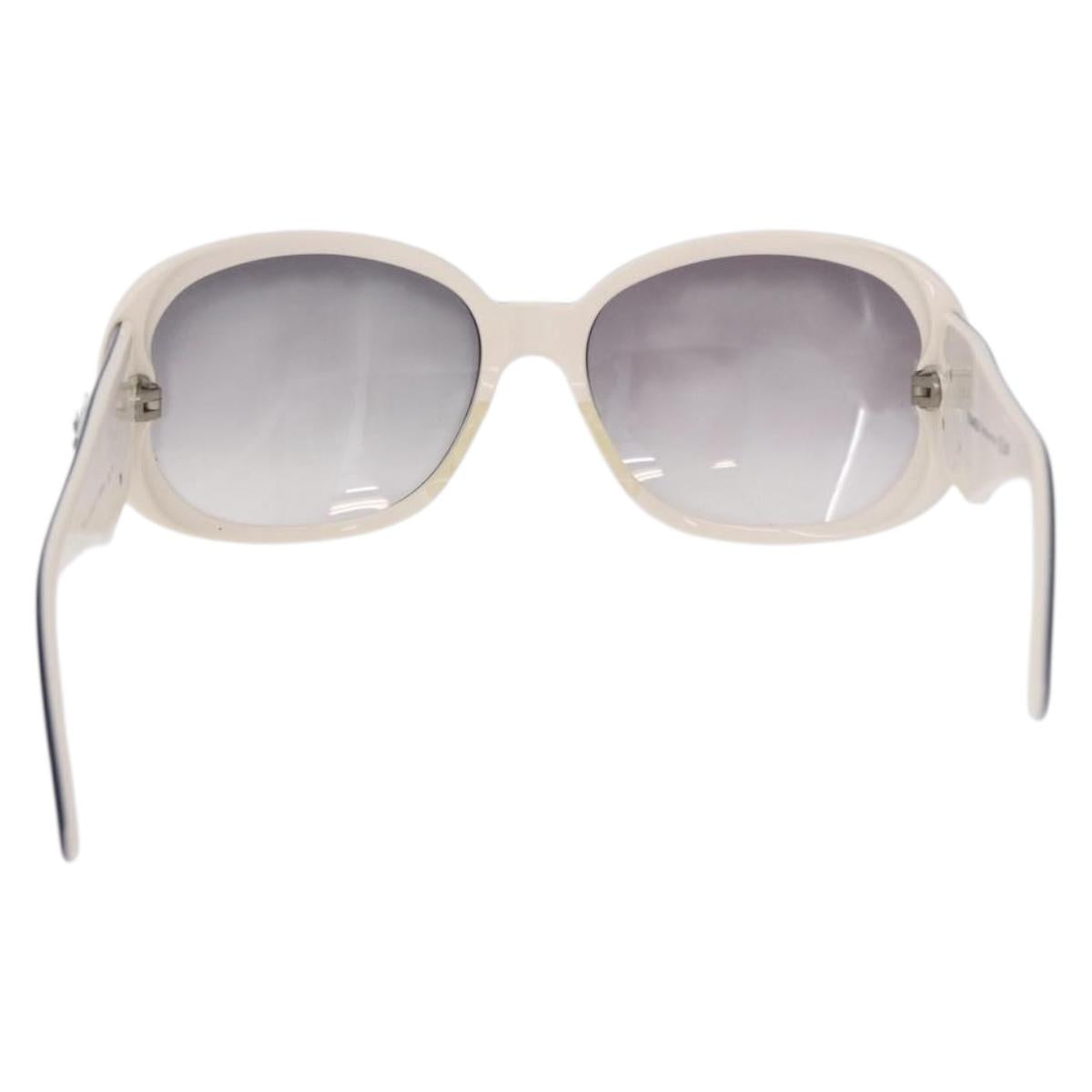 CHANEL Sunglasses plastic Black White CC Auth BA14489