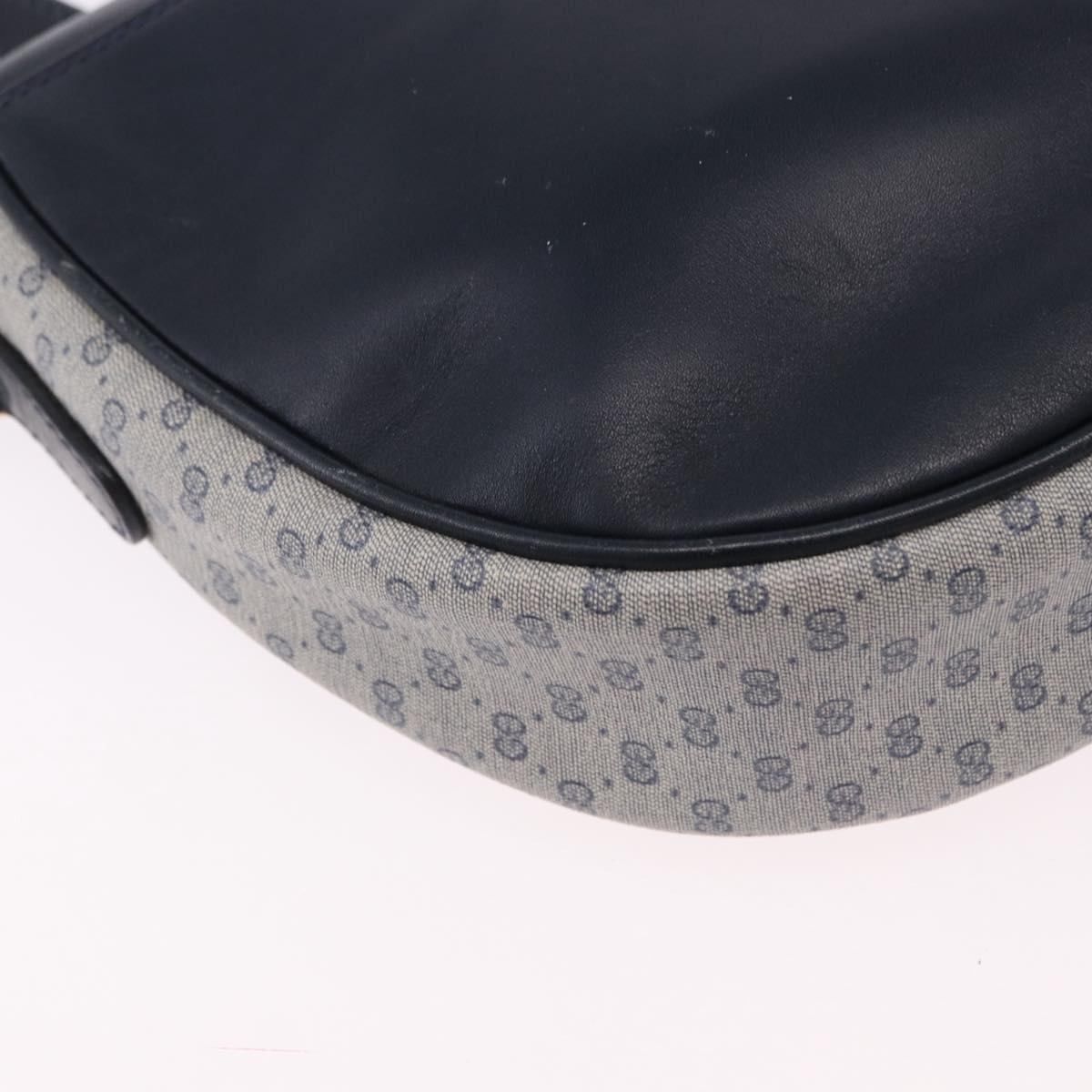 GUCCI Micro GG Supreme Shoulder Bag PVC Navy Gold 007 261 0081 Auth BA14494