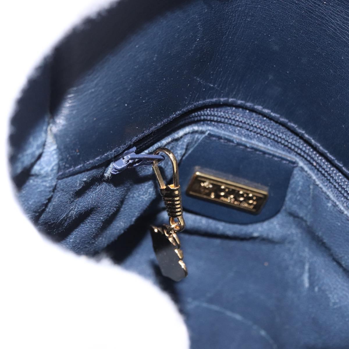 GUCCI Micro GG Supreme Shoulder Bag PVC Navy Gold 007 261 0081 Auth BA14494