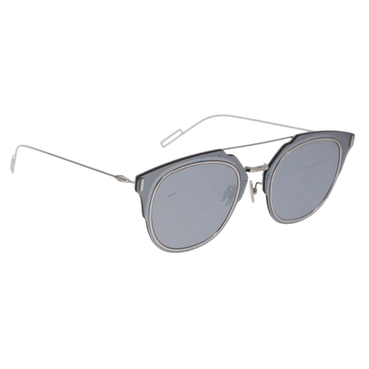 Christian Dior DIOR HOMME Sunglasses metal Silver Auth BA14496