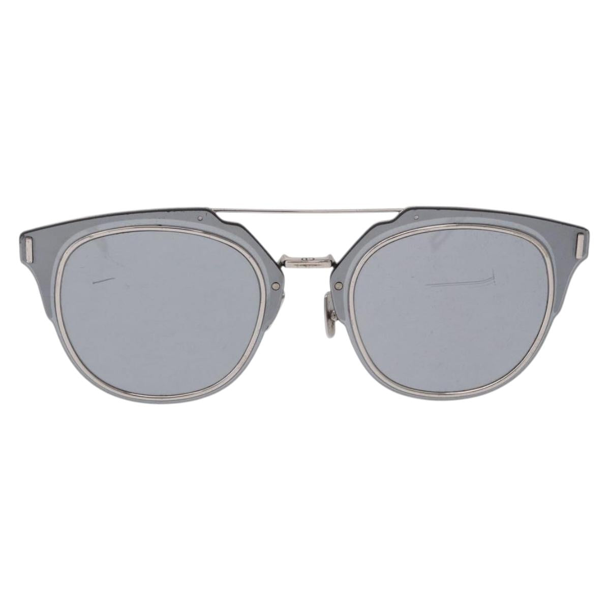 Christian Dior DIOR HOMME Sunglasses metal Silver Auth BA14496