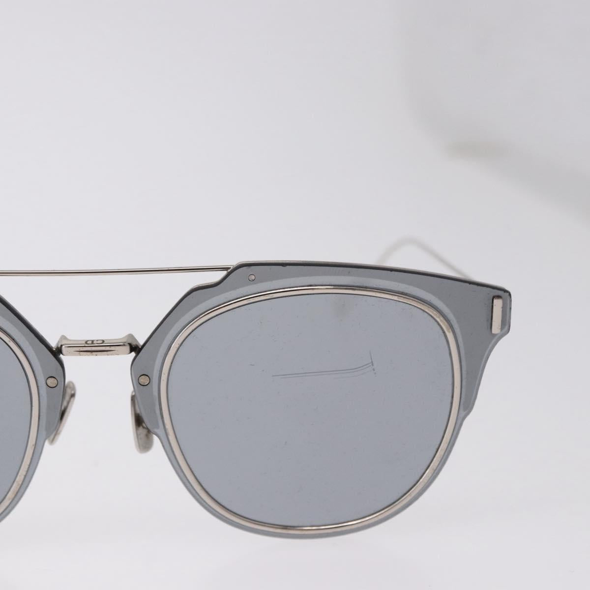 Christian Dior DIOR HOMME Sunglasses metal Silver Auth BA14496