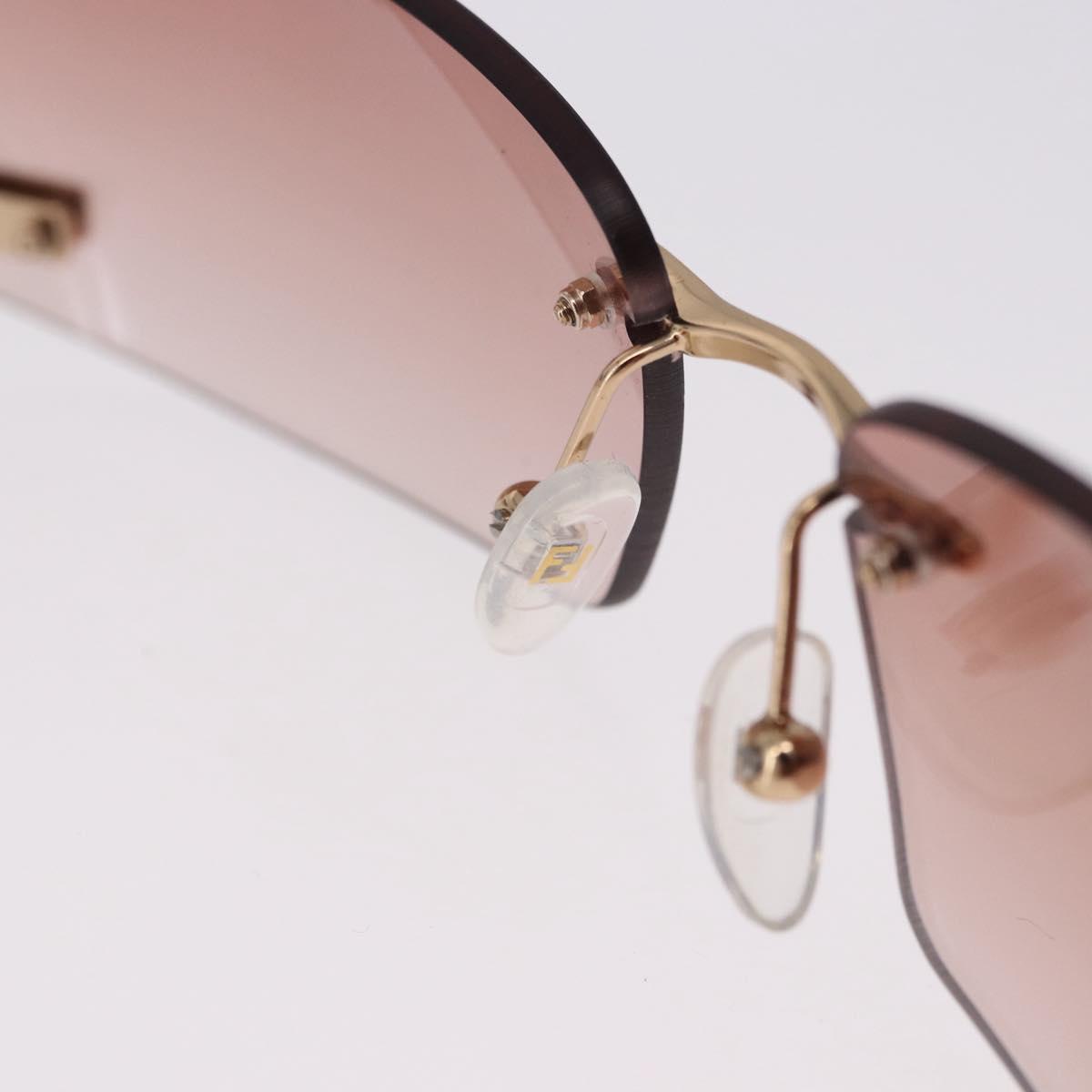 FENDI Sunglasses metal Red Auth BA14498