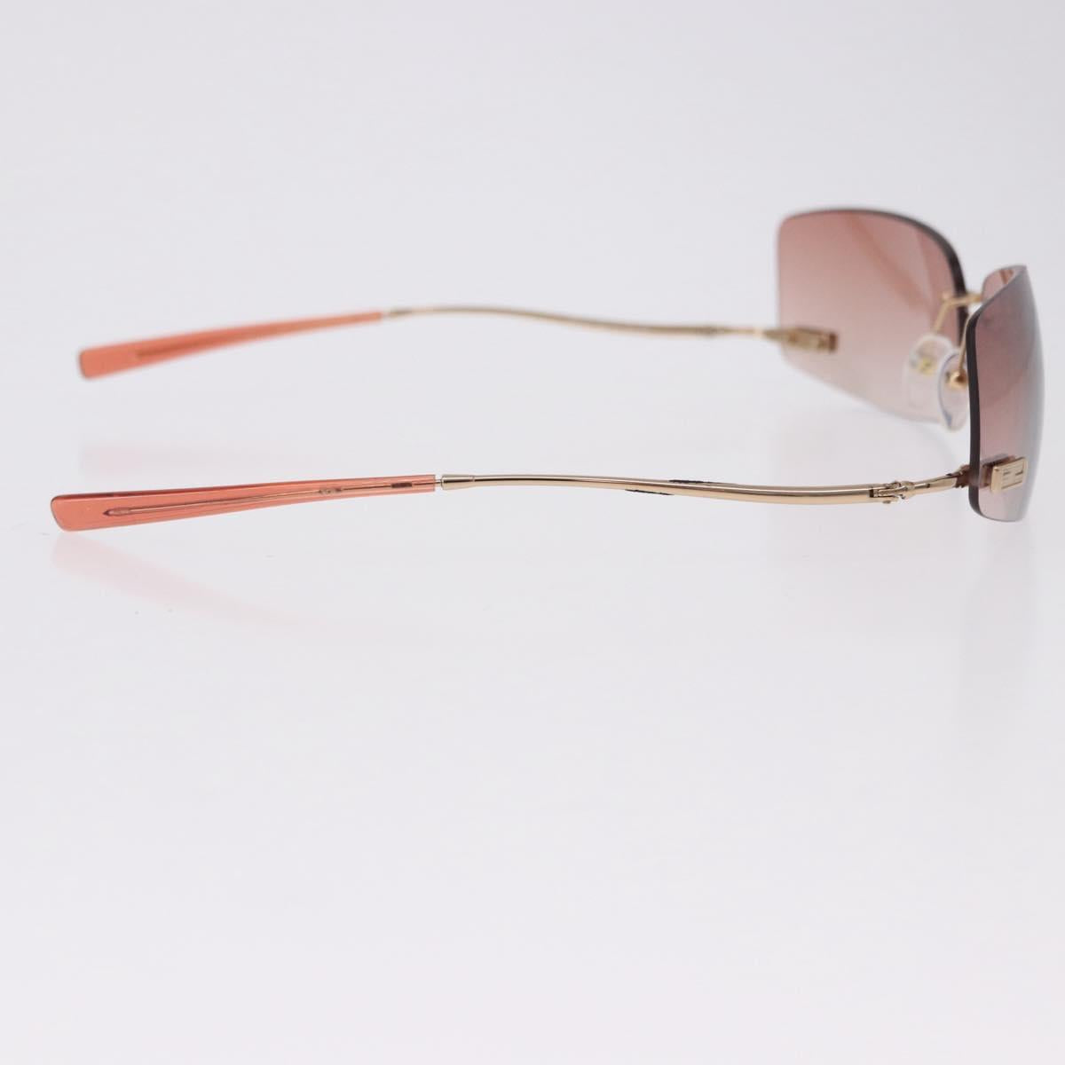 FENDI Sunglasses metal Red Auth BA14498