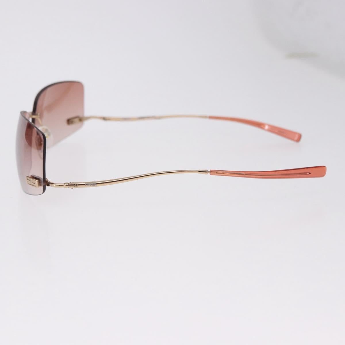 FENDI Sunglasses metal Red Auth BA14498