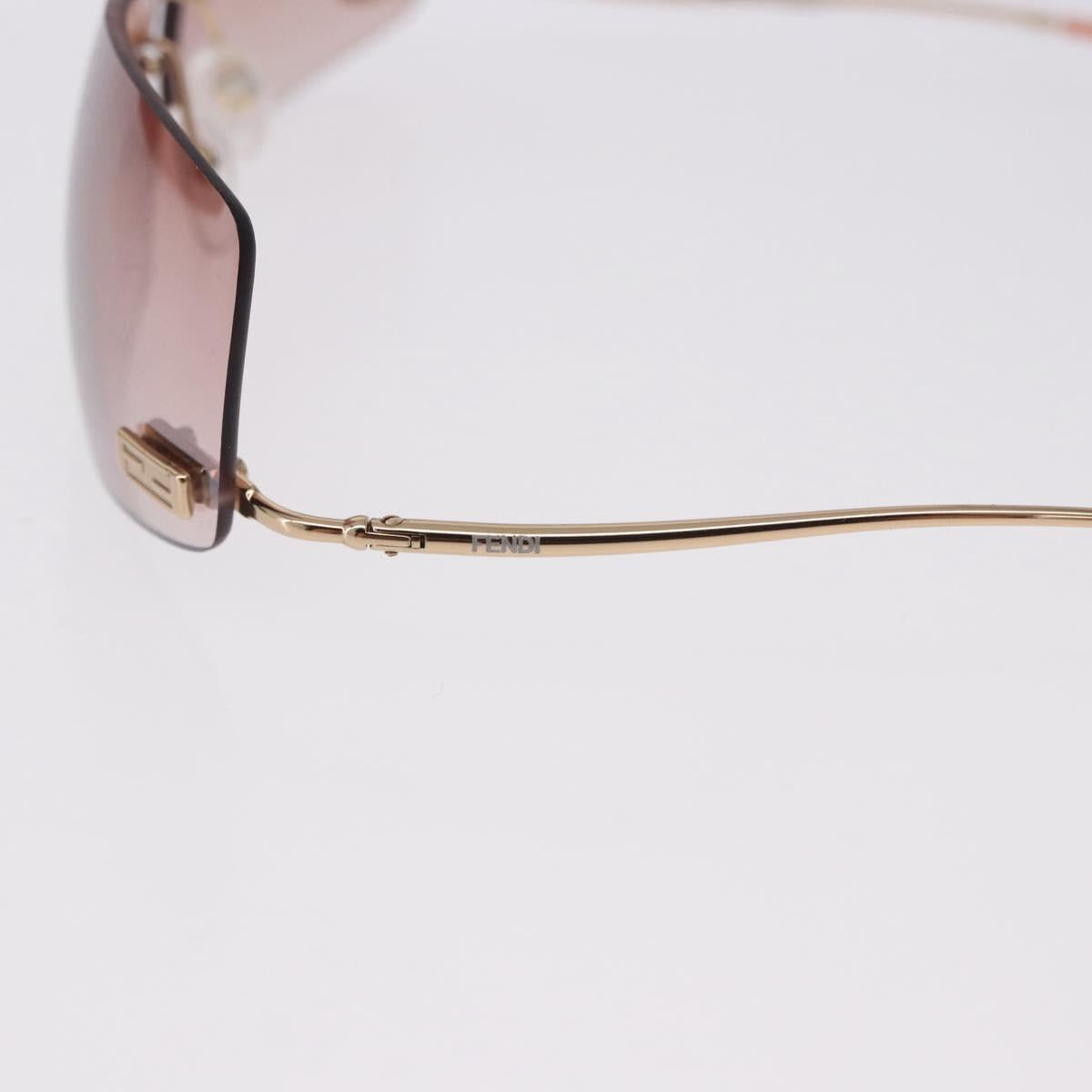 FENDI Sunglasses metal Red Auth BA14498