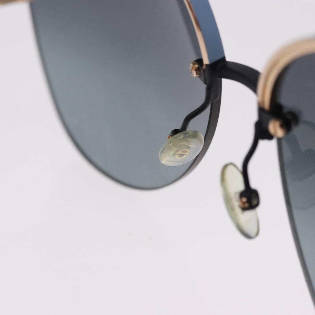 Christian Dior Sunglasses metal Light Blue Black Auth BA14499A