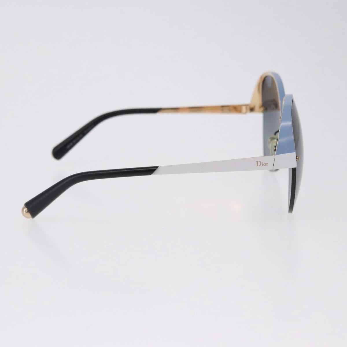 Christian Dior Sunglasses metal Light Blue Black Auth BA14499A