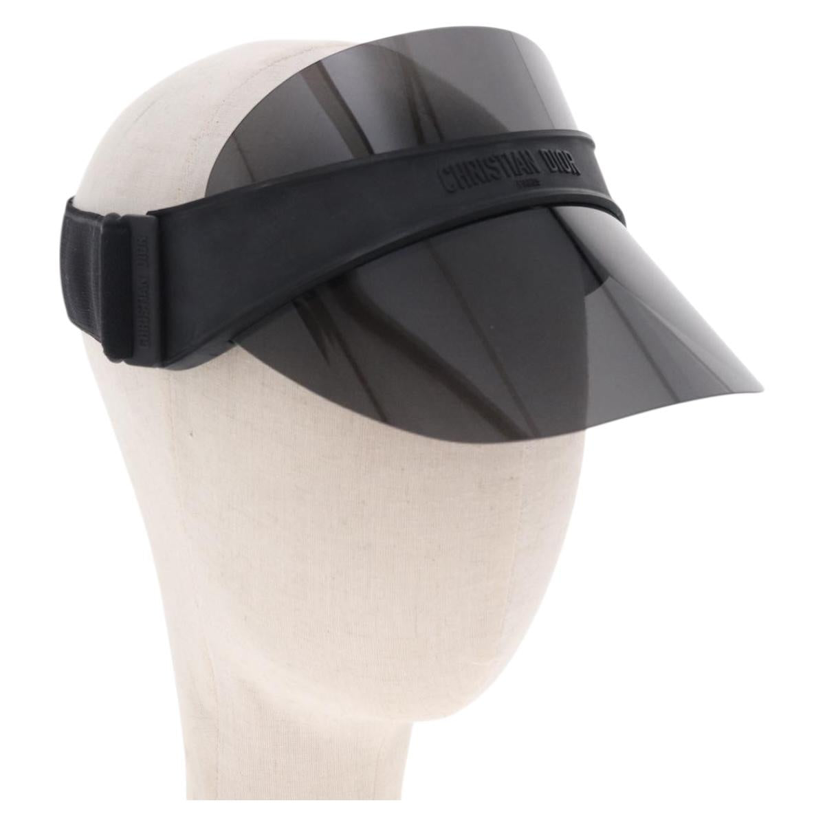 Christian Dior Sun Visor plastic Black Auth BA14500M