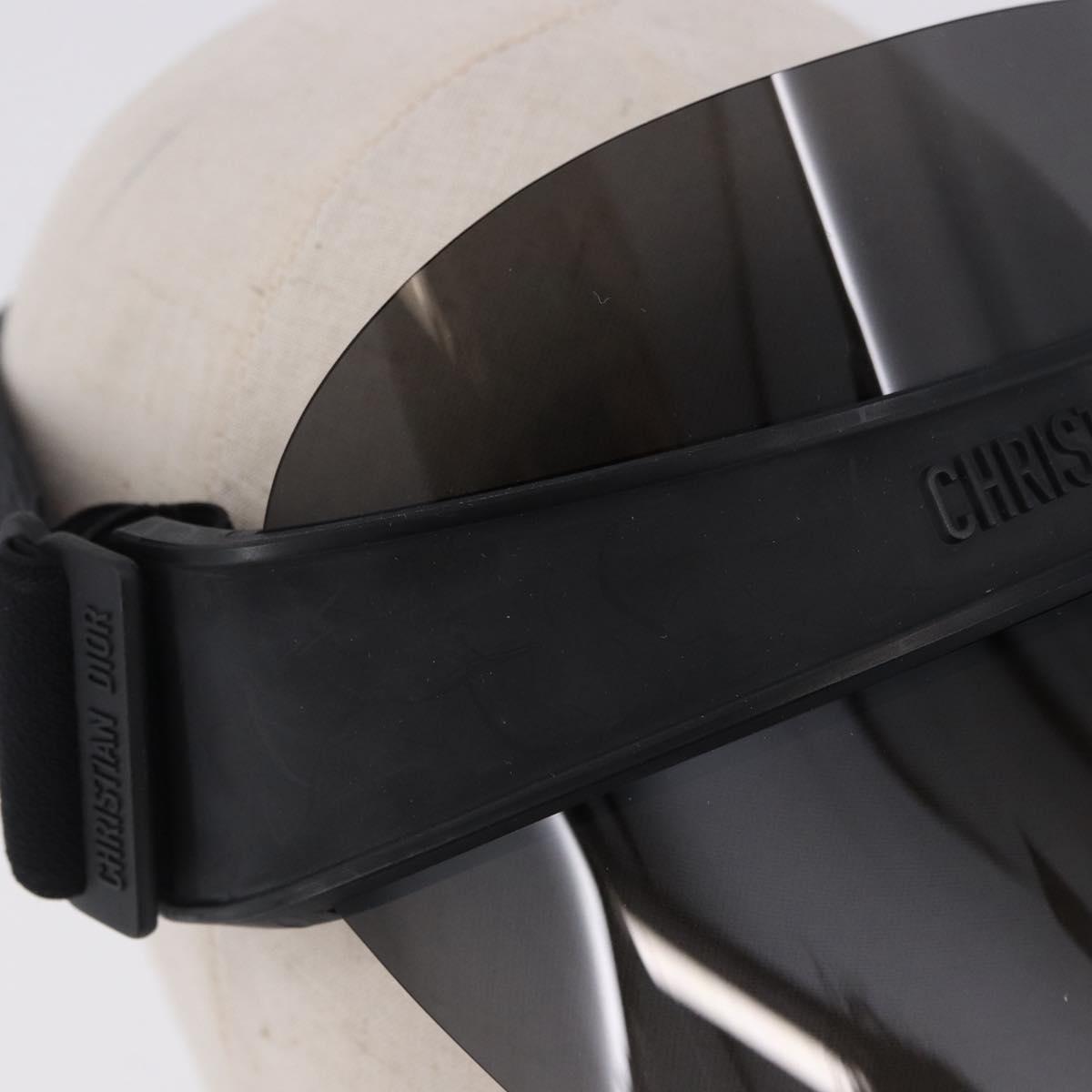 Christian Dior Sun Visor plastic Black Auth BA14500M