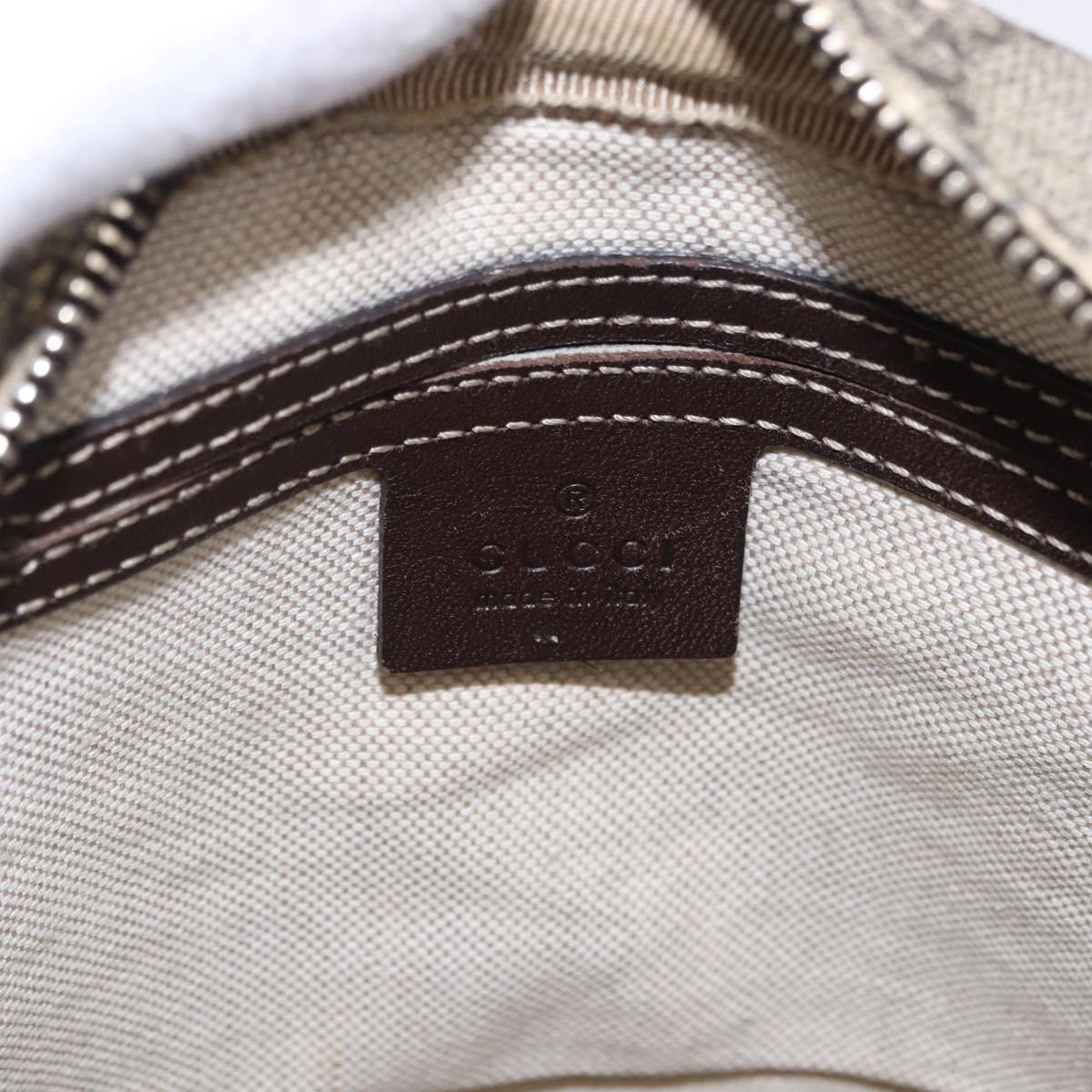 GUCCI GG Supreme Shoulder Bag PVC Beige Gold 233268 Auth BA14504