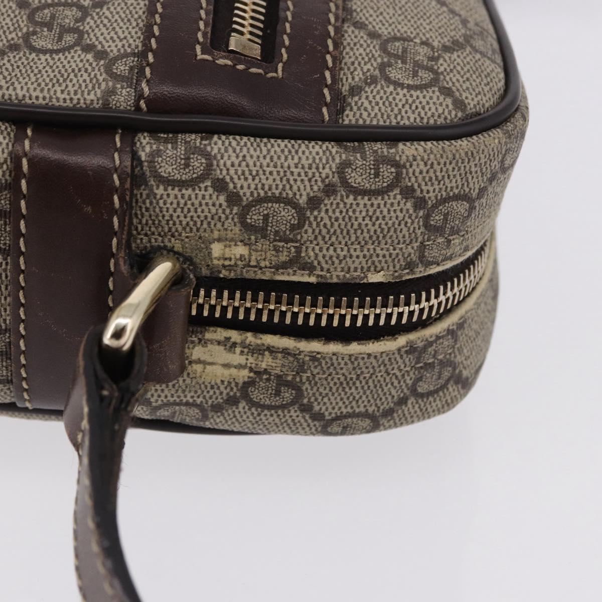GUCCI GG Supreme Shoulder Bag PVC Beige Gold 233268 Auth BA14504
