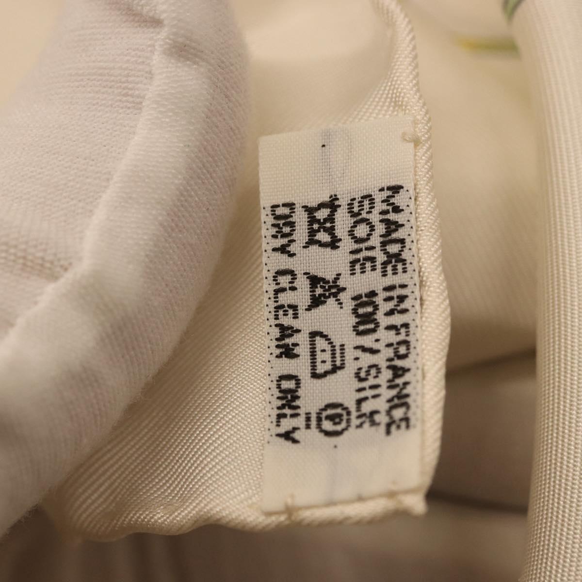 HERMES Carre 90 Scarf Silk White Auth BA14507