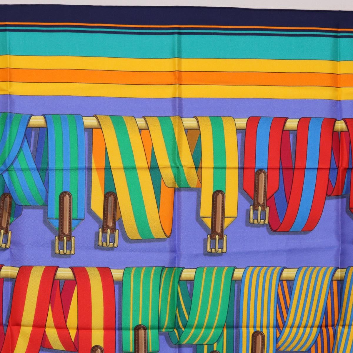 HERMES Carre 90 Scarf Silk Multicolor Auth BA14509M