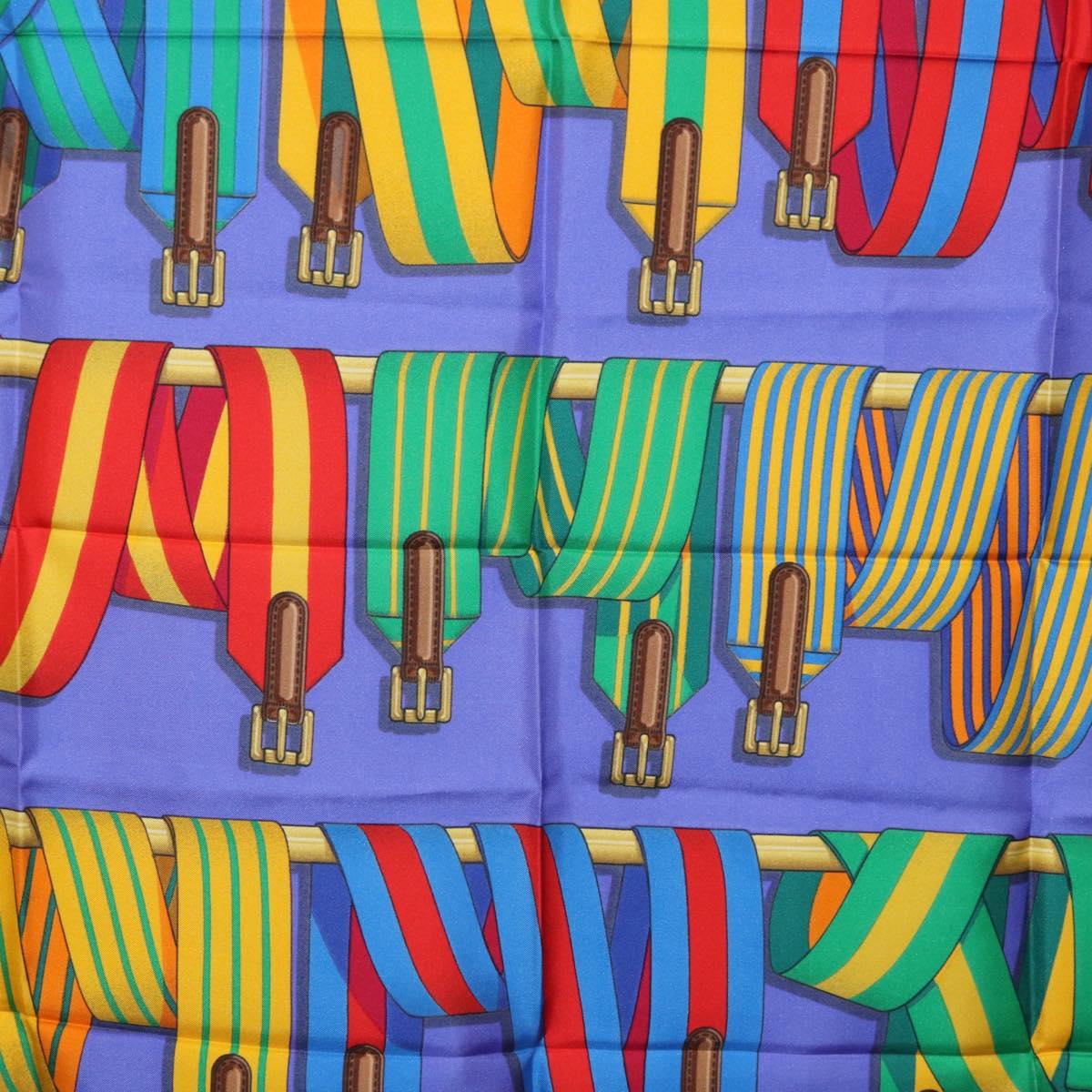 HERMES Carre 90 Scarf Silk Multicolor Auth BA14509M
