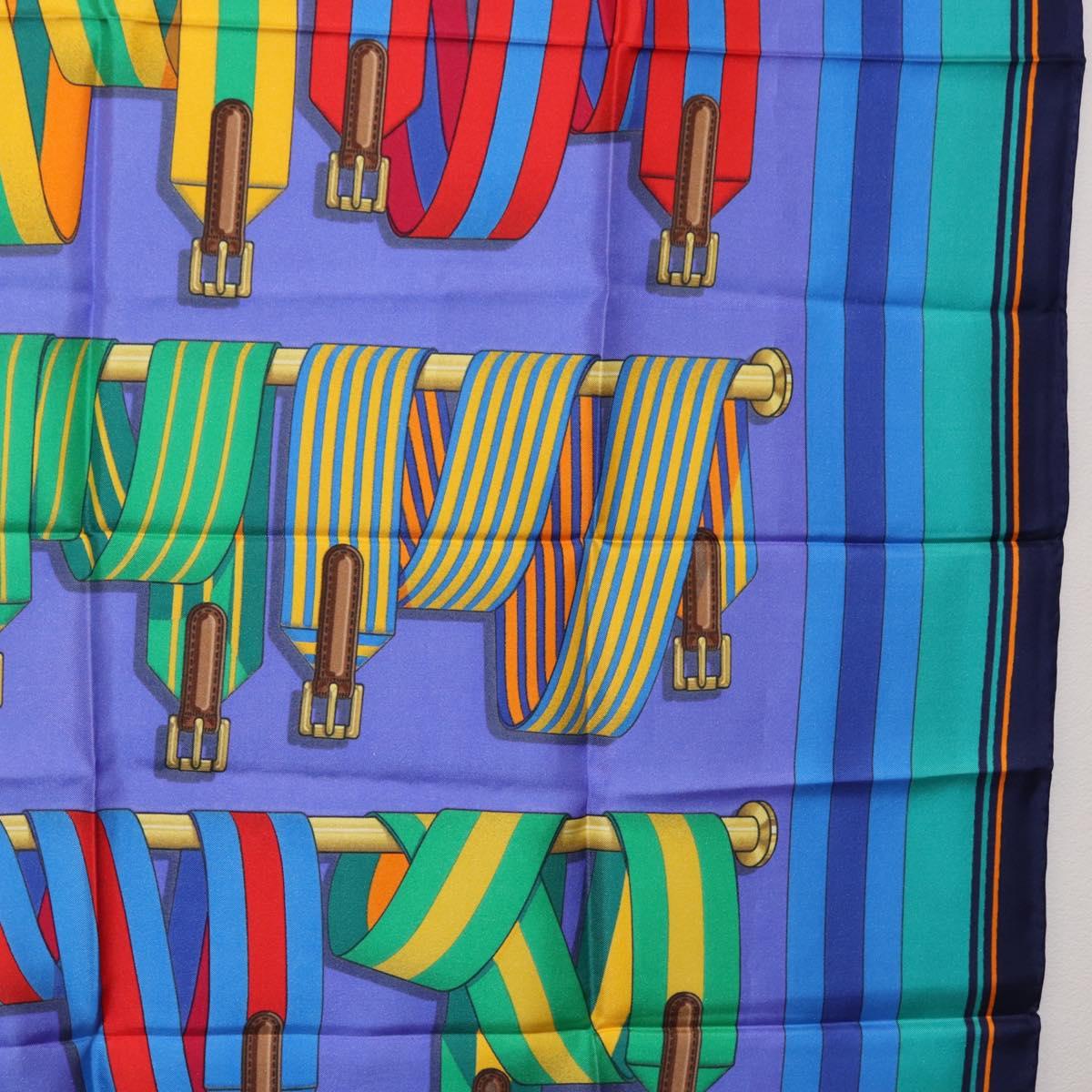 HERMES Carre 90 Scarf Silk Multicolor Auth BA14509M
