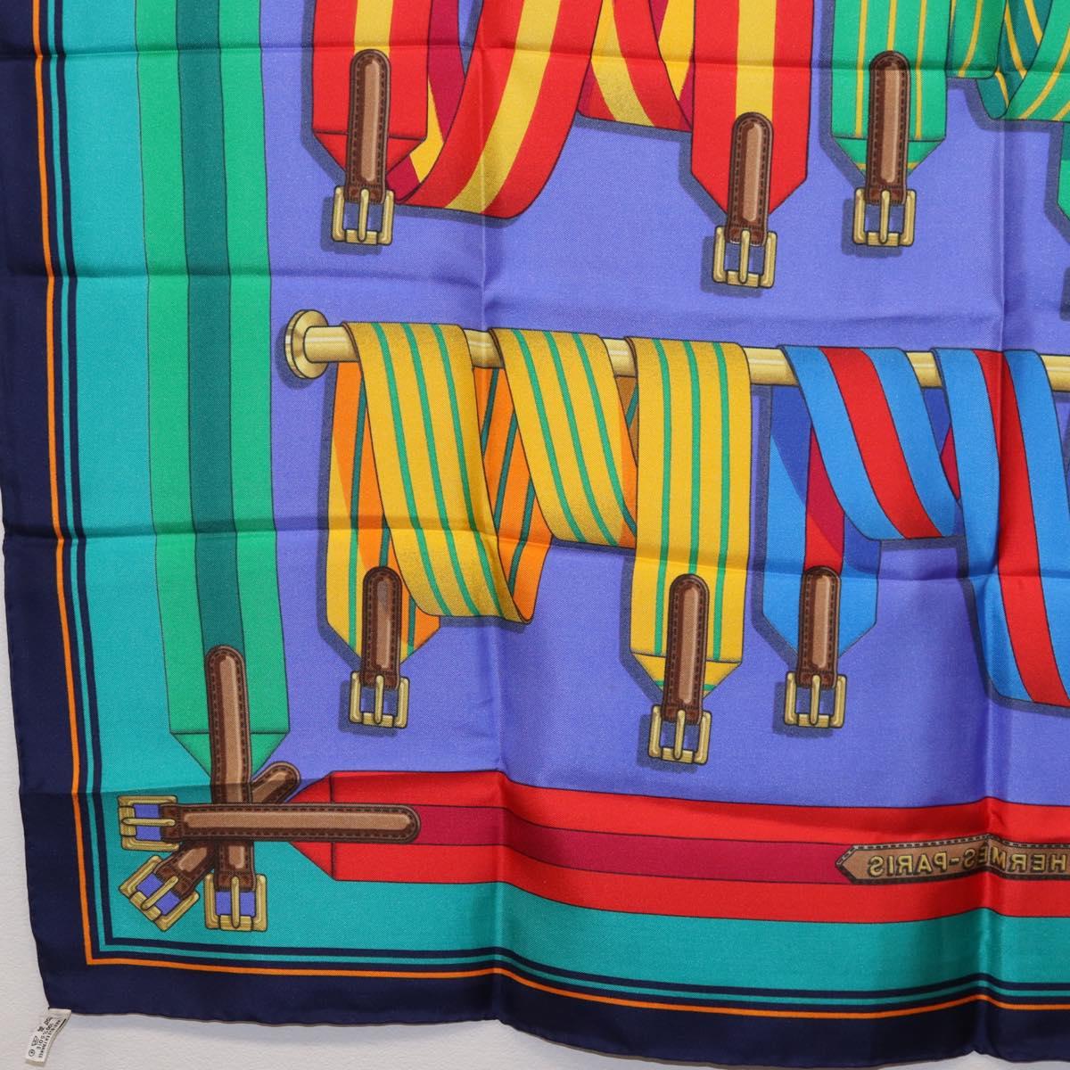 HERMES Carre 90 Scarf Silk Multicolor Auth BA14509M