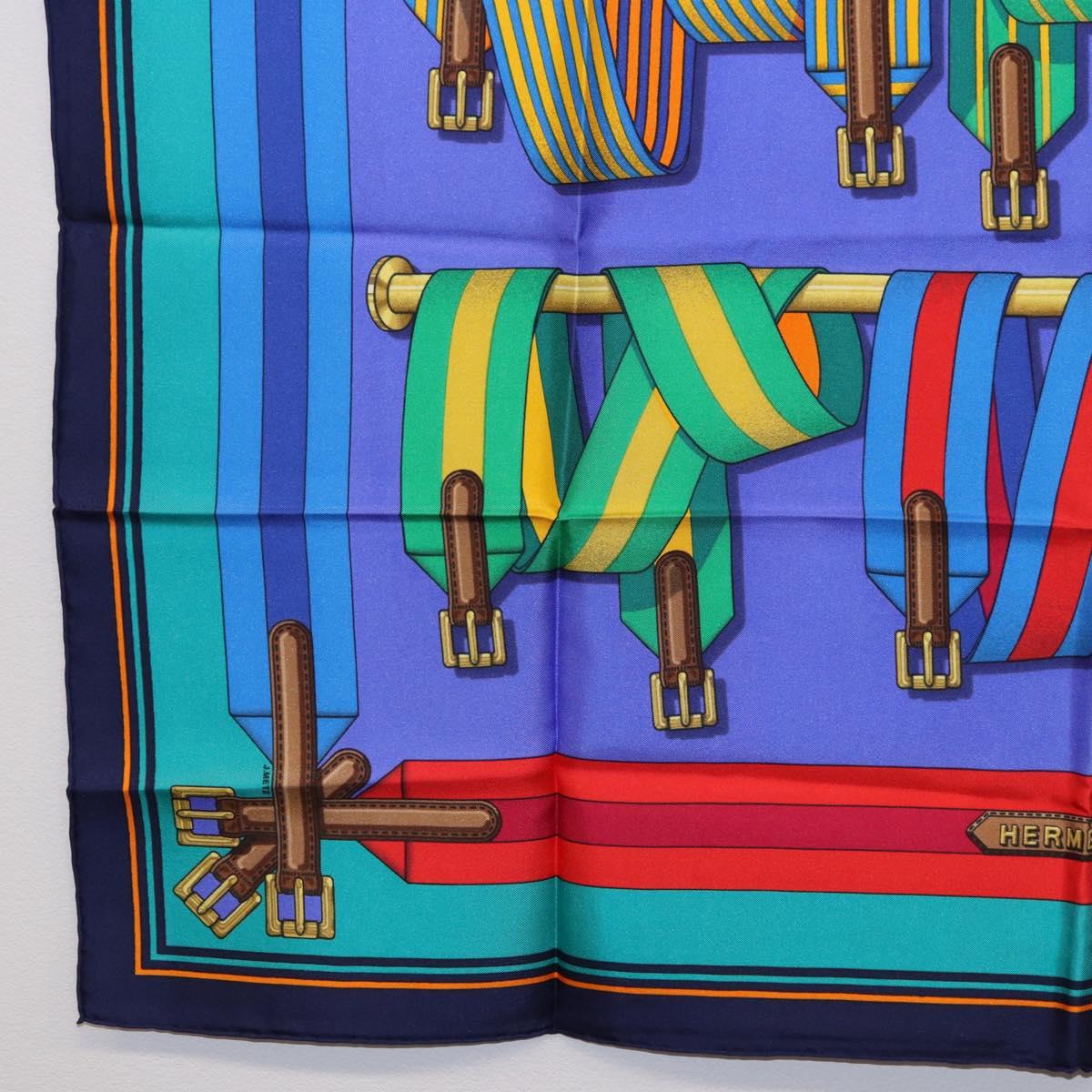 HERMES Carre 90 Scarf Silk Multicolor Auth BA14509M
