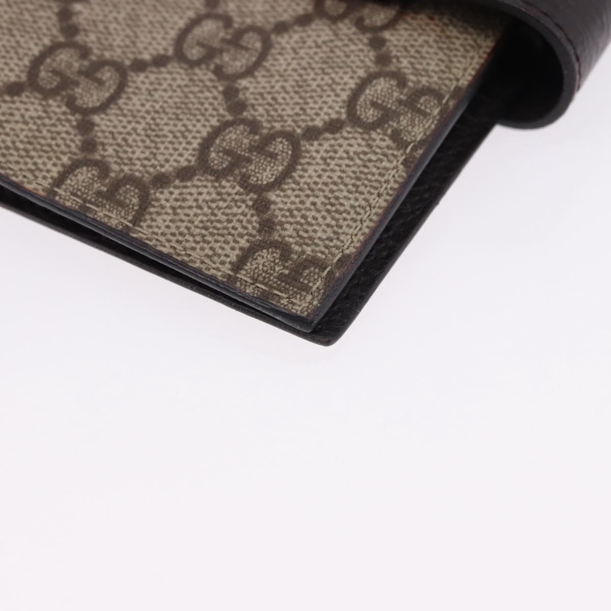 GUCCI GG Supreme Day Planner Cover PVC Beige Silver 115240 Auth BA14510A