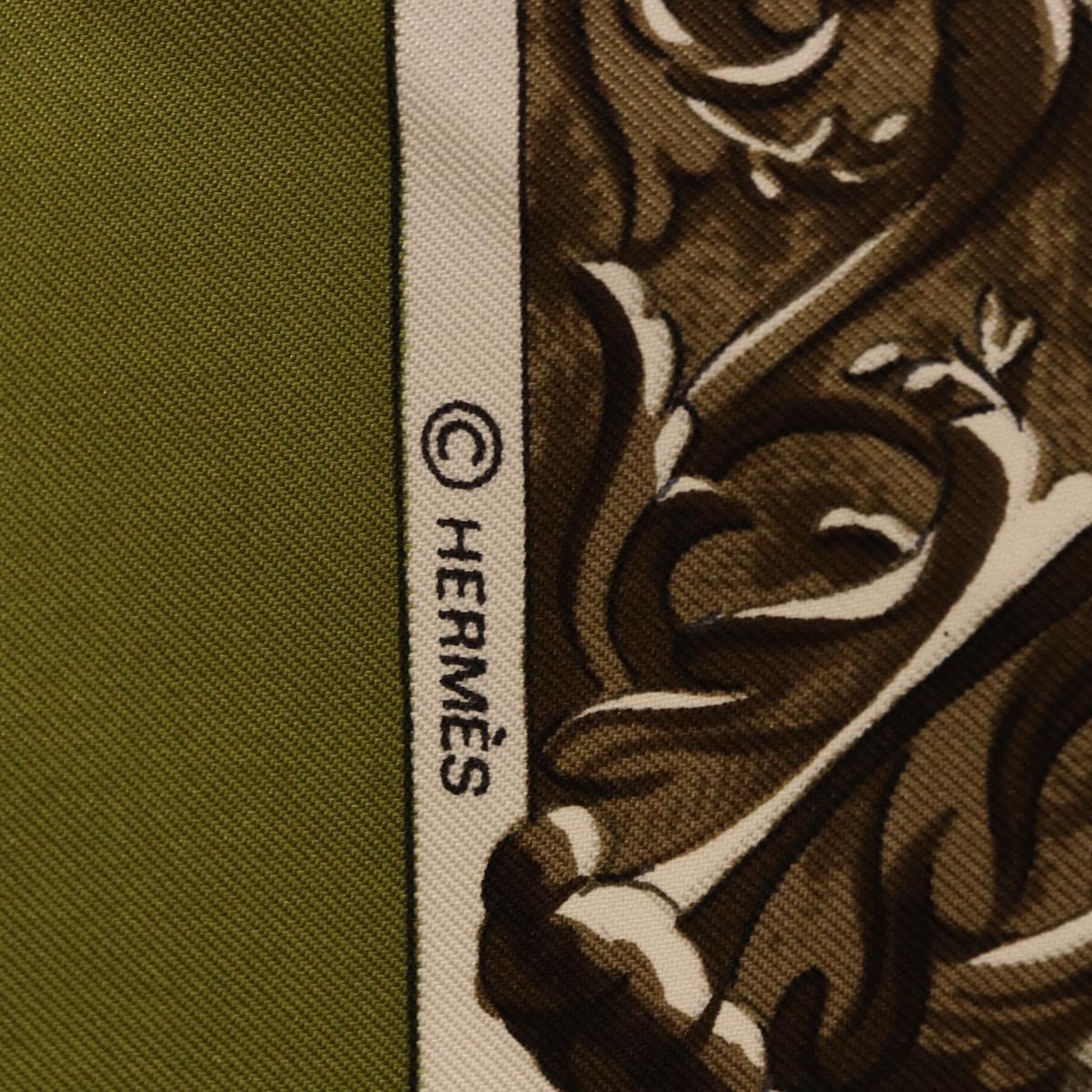 HERMES Carre 90 Scarf Silk Green Auth BA14512M