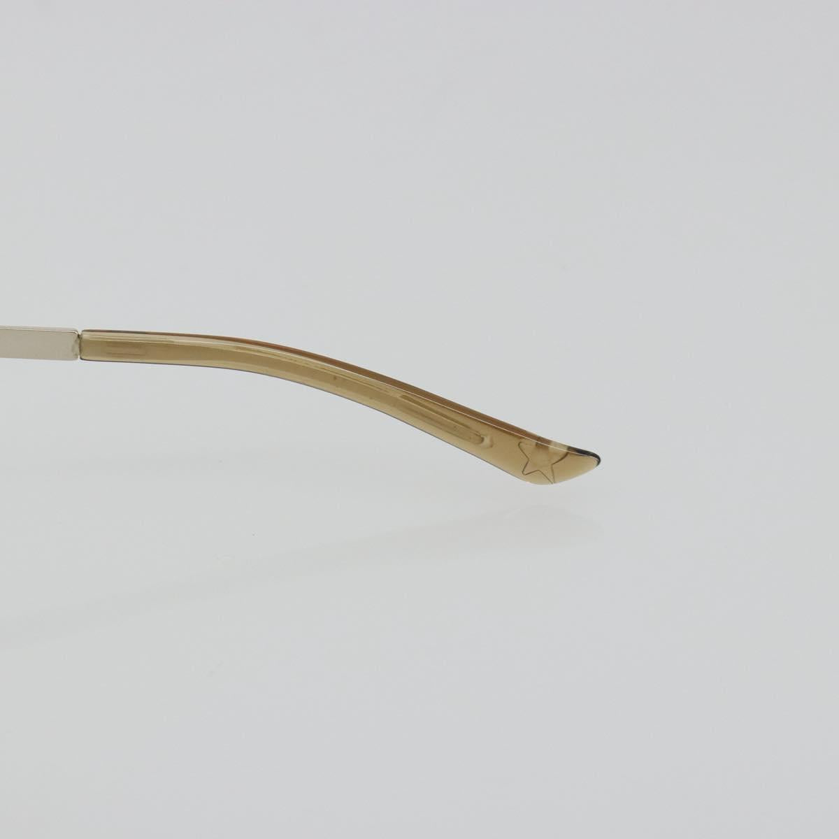 Christian Dior Rimless Sunglasses Metal Champagne Gold Silver Auth BA14522V