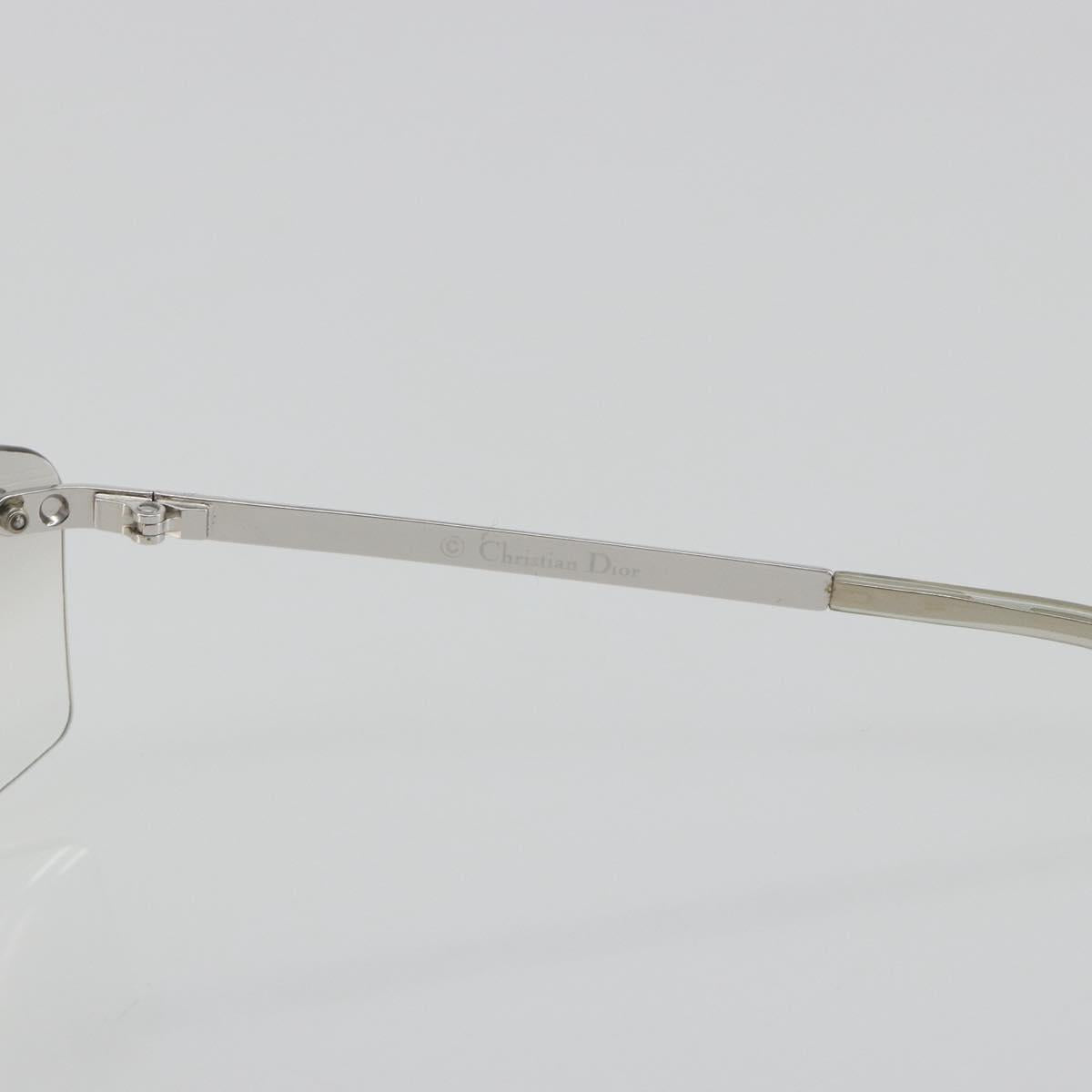 Christian Dior Rimless Sunglasses Metal Silver Auth BA14523V