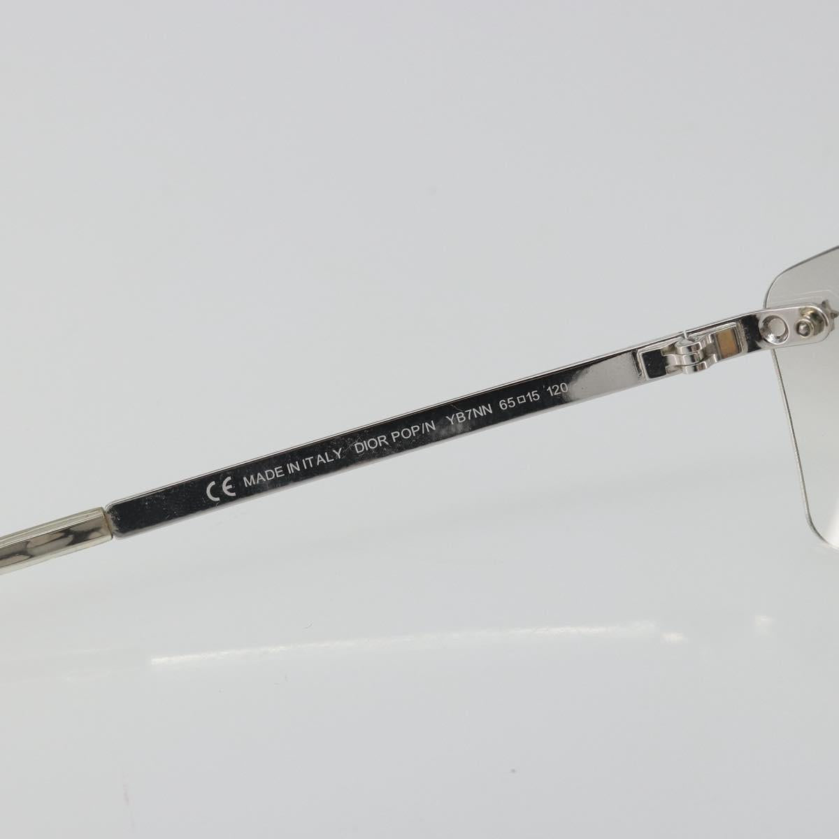 Christian Dior Rimless Sunglasses Metal Silver Auth BA14523V