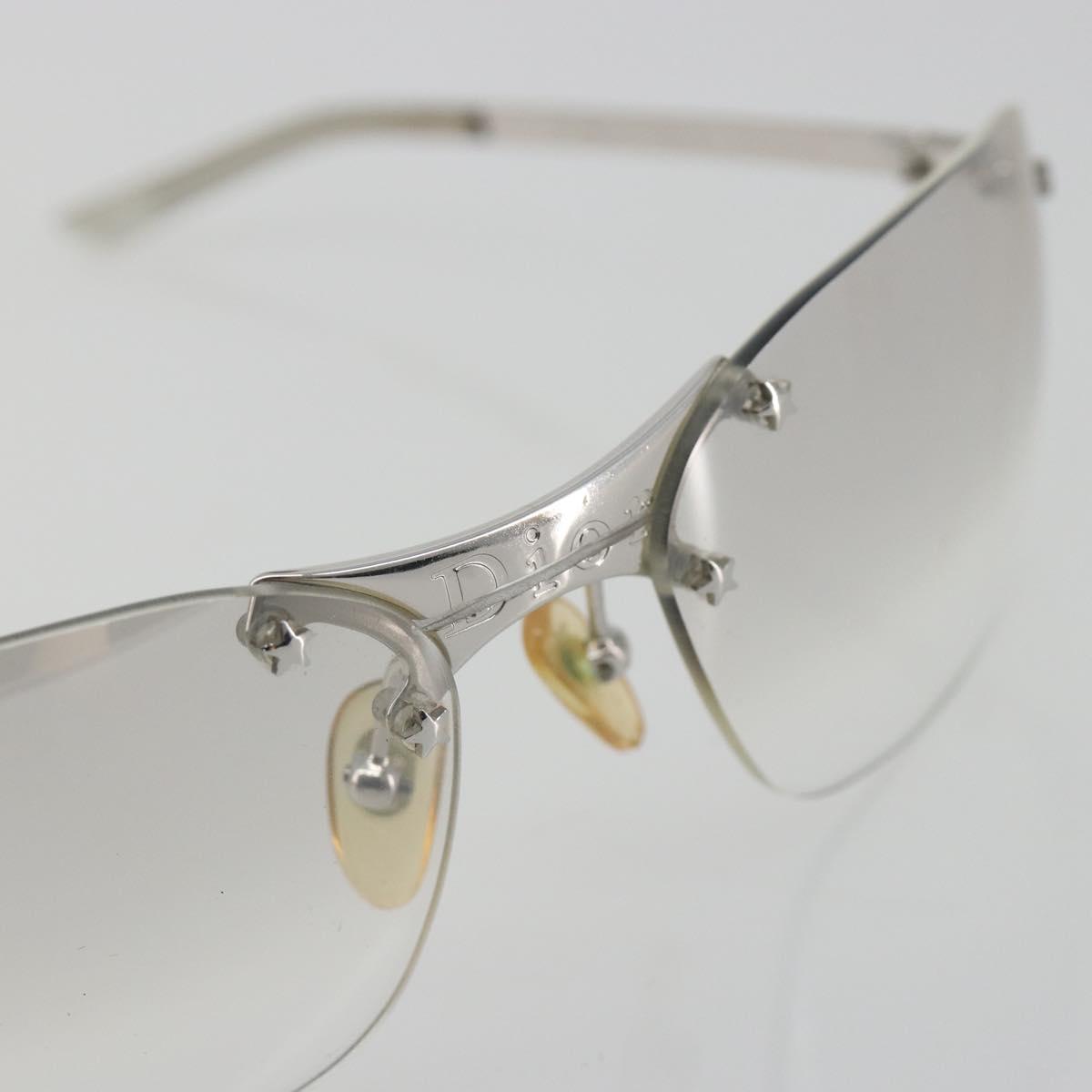 Christian Dior Rimless Sunglasses Metal Silver Auth BA14523V