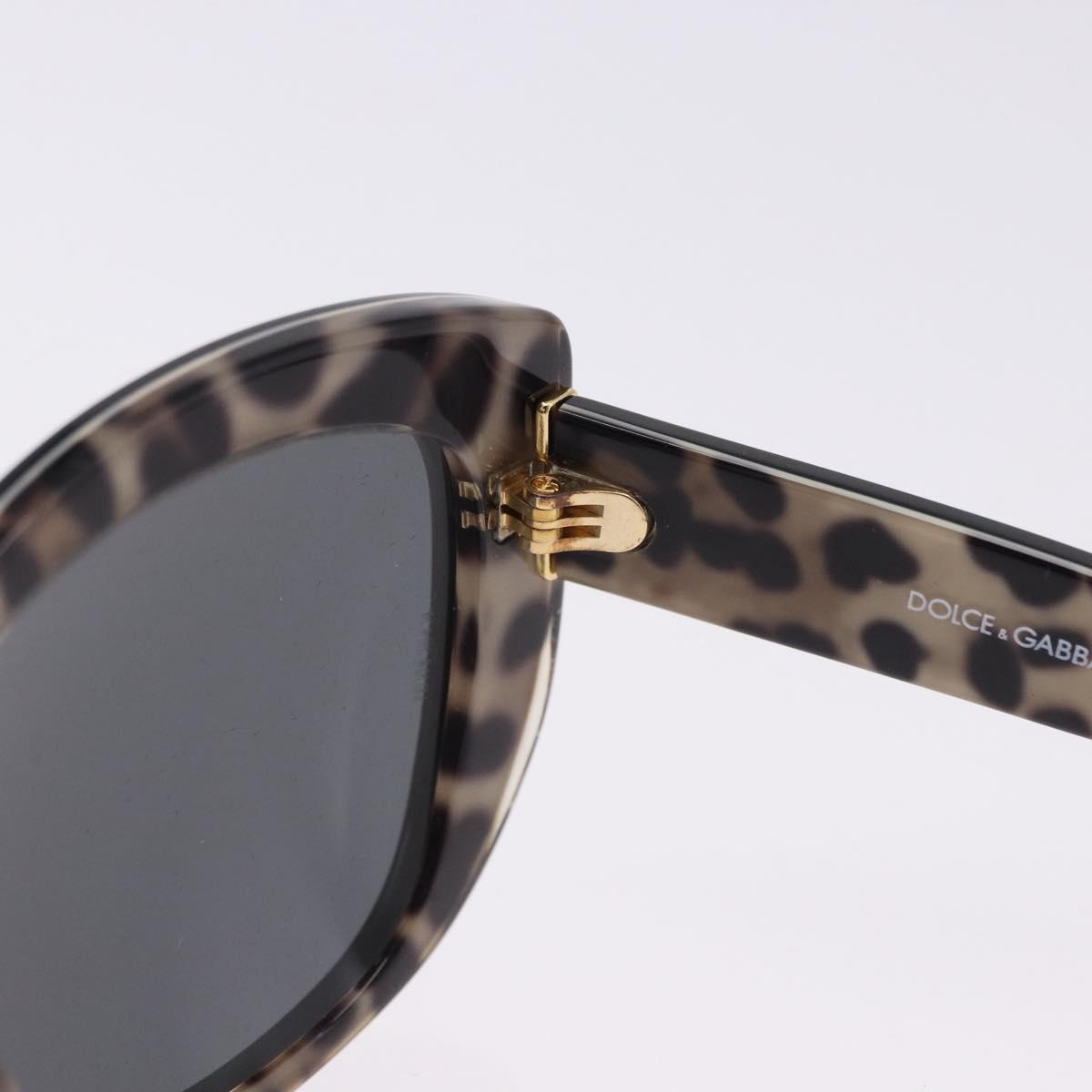 DOLCE&GABBANA Sunglasses Plastic Black Gold Auth BA14526