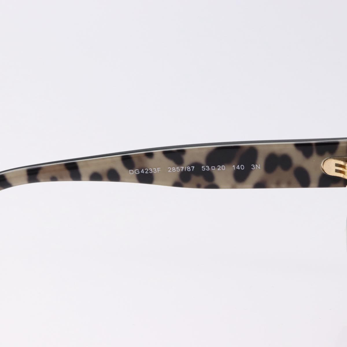 DOLCE&GABBANA Sunglasses Plastic Black Gold Auth BA14526