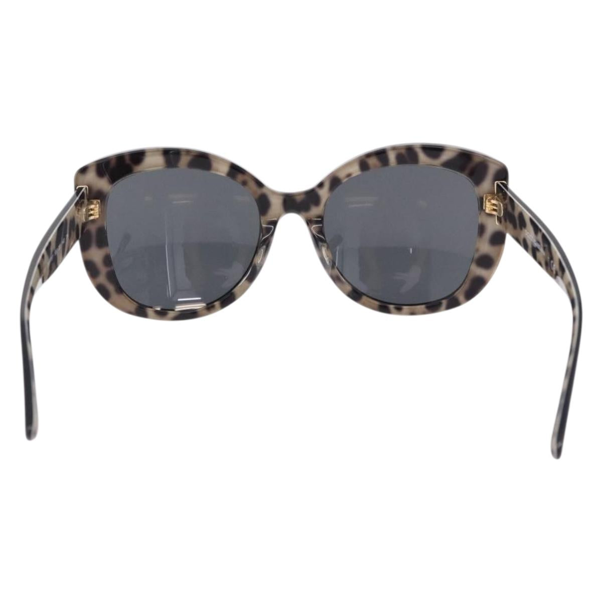 DOLCE&GABBANA Sunglasses Plastic Black Gold Auth BA14526