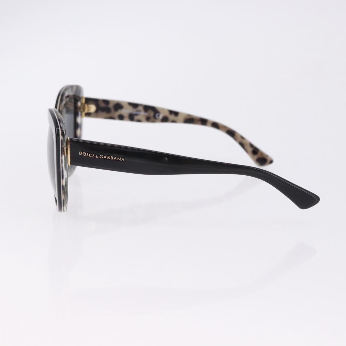 DOLCE&GABBANA Sunglasses Plastic Black Gold Auth BA14526