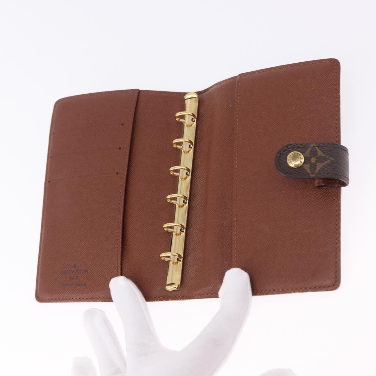LOUIS VUITTON Monogram Agenda PM Day Planner Cover R20005 LV Auth BA14533
