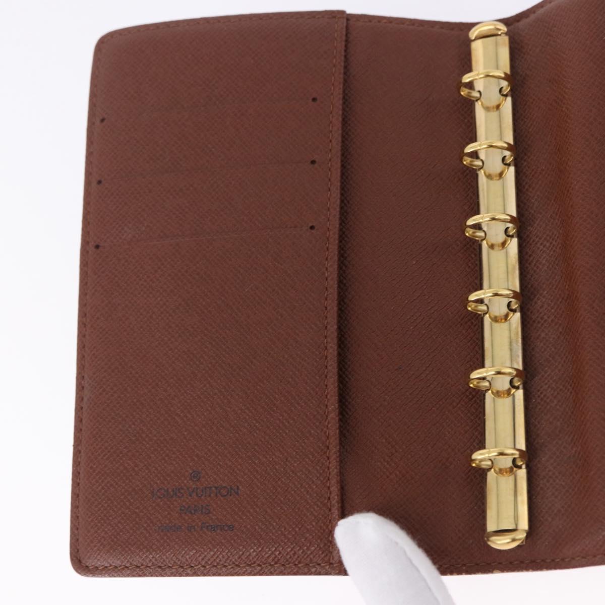 LOUIS VUITTON Monogram Agenda PM Day Planner Cover R20005 LV Auth BA14533