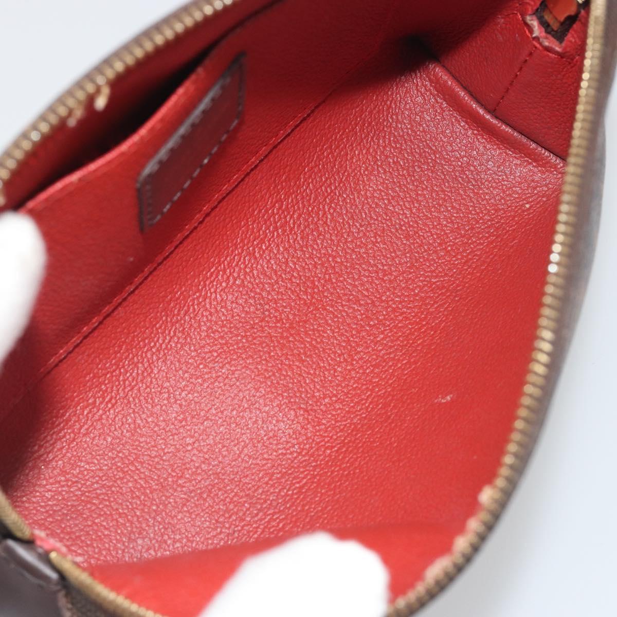 LOUIS VUITTON Damier Ebene Pochette Cosmetic PM Pouch N47516 LV Auth BA14534