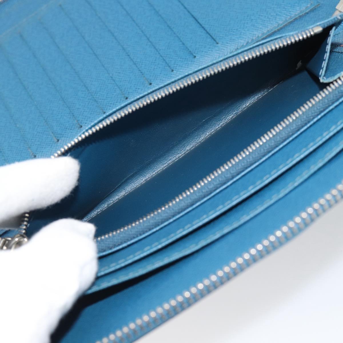 LOUIS VUITTON Epi Organizer Atholl Clutch Bag Blue M60731 LV Auth BA14536
