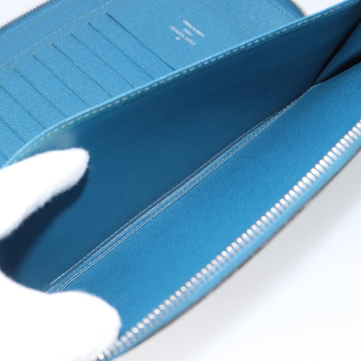 LOUIS VUITTON Epi Organizer Atholl Clutch Bag Blue M60731 LV Auth BA14536