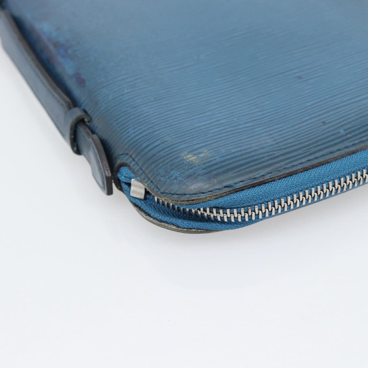 LOUIS VUITTON Epi Organizer Atholl Clutch Bag Blue M60731 LV Auth BA14536