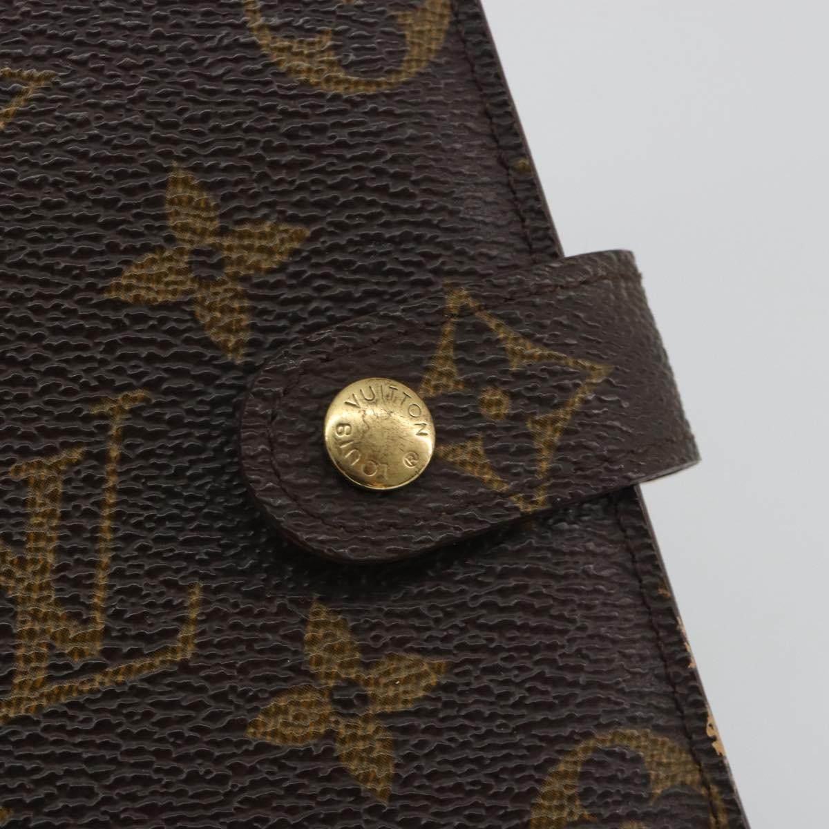 LOUIS VUITTON Monogram Agenda PM Day Planner Cover R20005 LV Auth BA14537