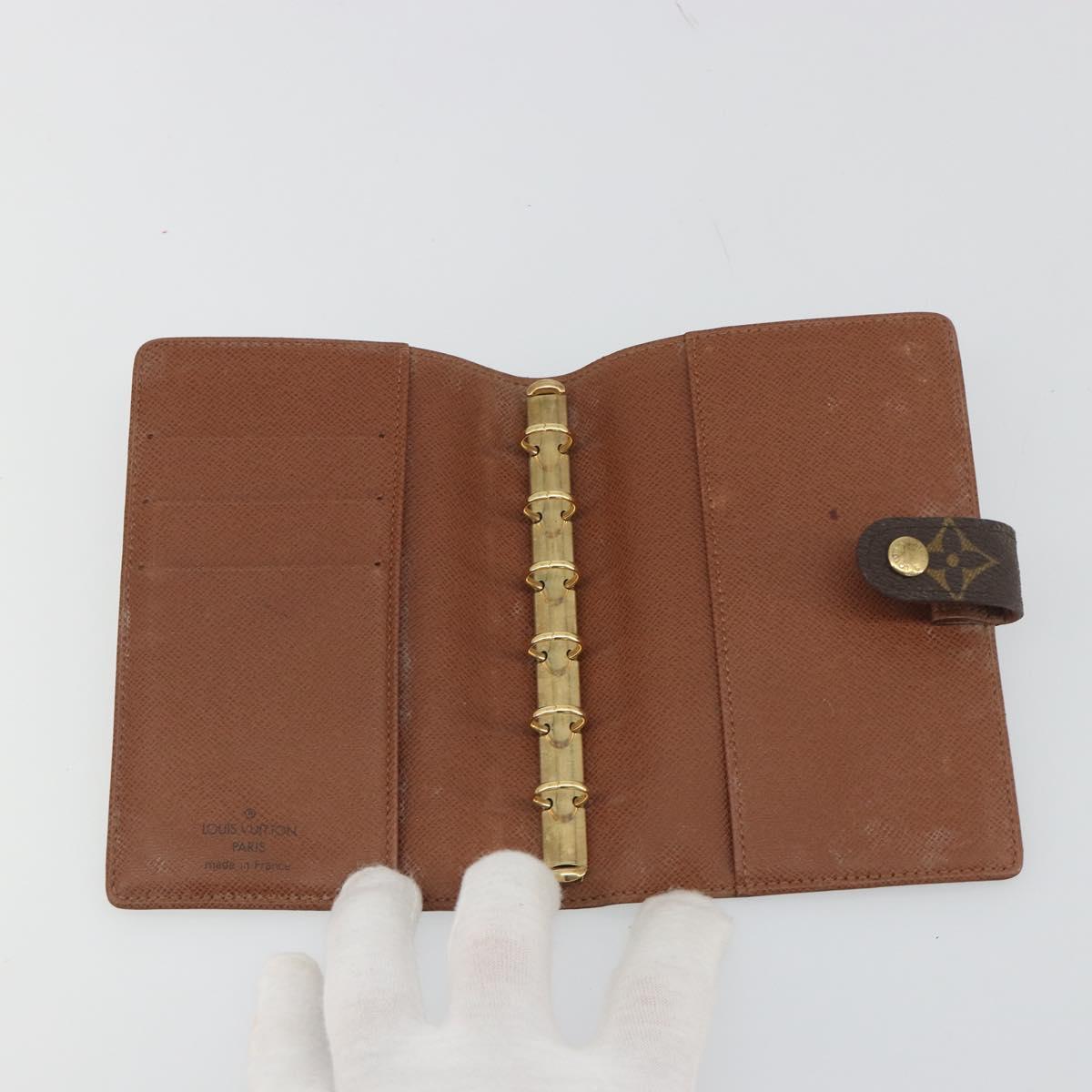 LOUIS VUITTON Monogram Agenda PM Day Planner Cover R20005 LV Auth BA14537