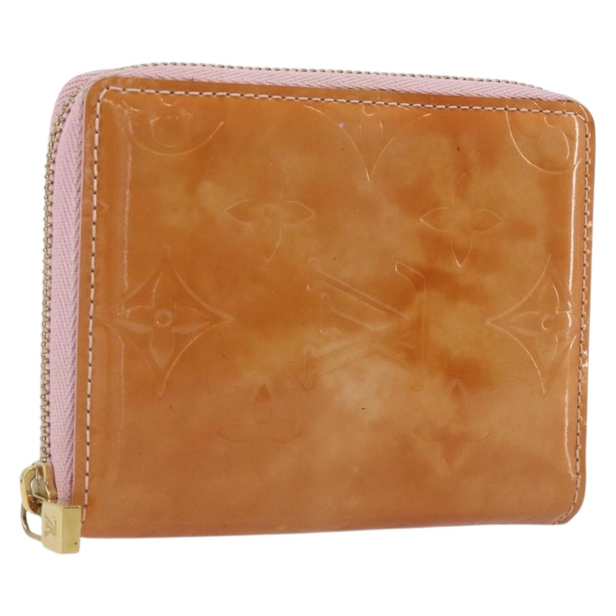 LOUIS VUITTON Monogram Vernis Bloom Coin Purse Marshmallow Pink LV Auth BA14539