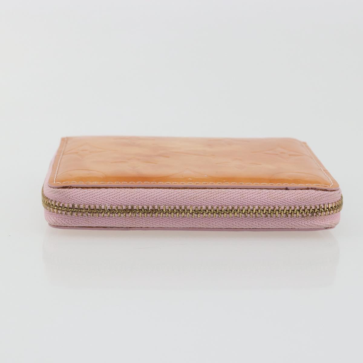 LOUIS VUITTON Monogram Vernis Bloom Coin Purse Marshmallow Pink LV Auth BA14539