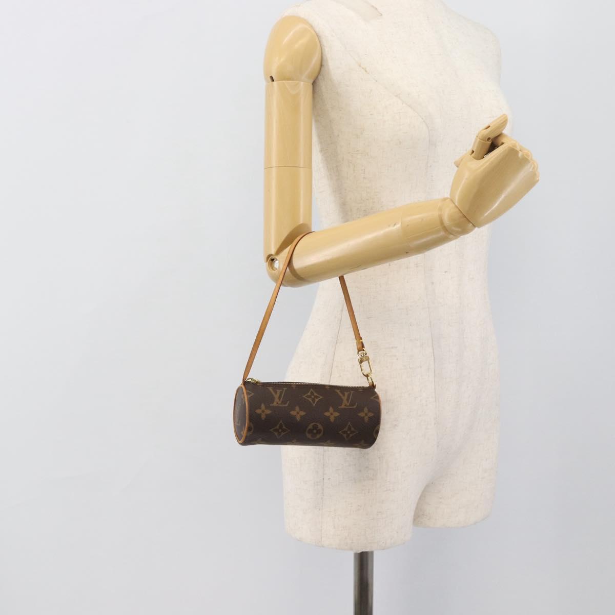 LOUIS VUITTON Monogram Papillon Pouch LV Auth BA14546