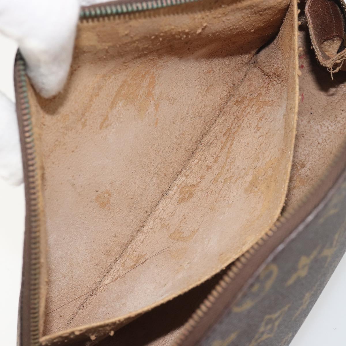LOUIS VUITTON Monogram Trousse Demi Ronde Cosmetic Pouch M47520 LV Auth BA14555