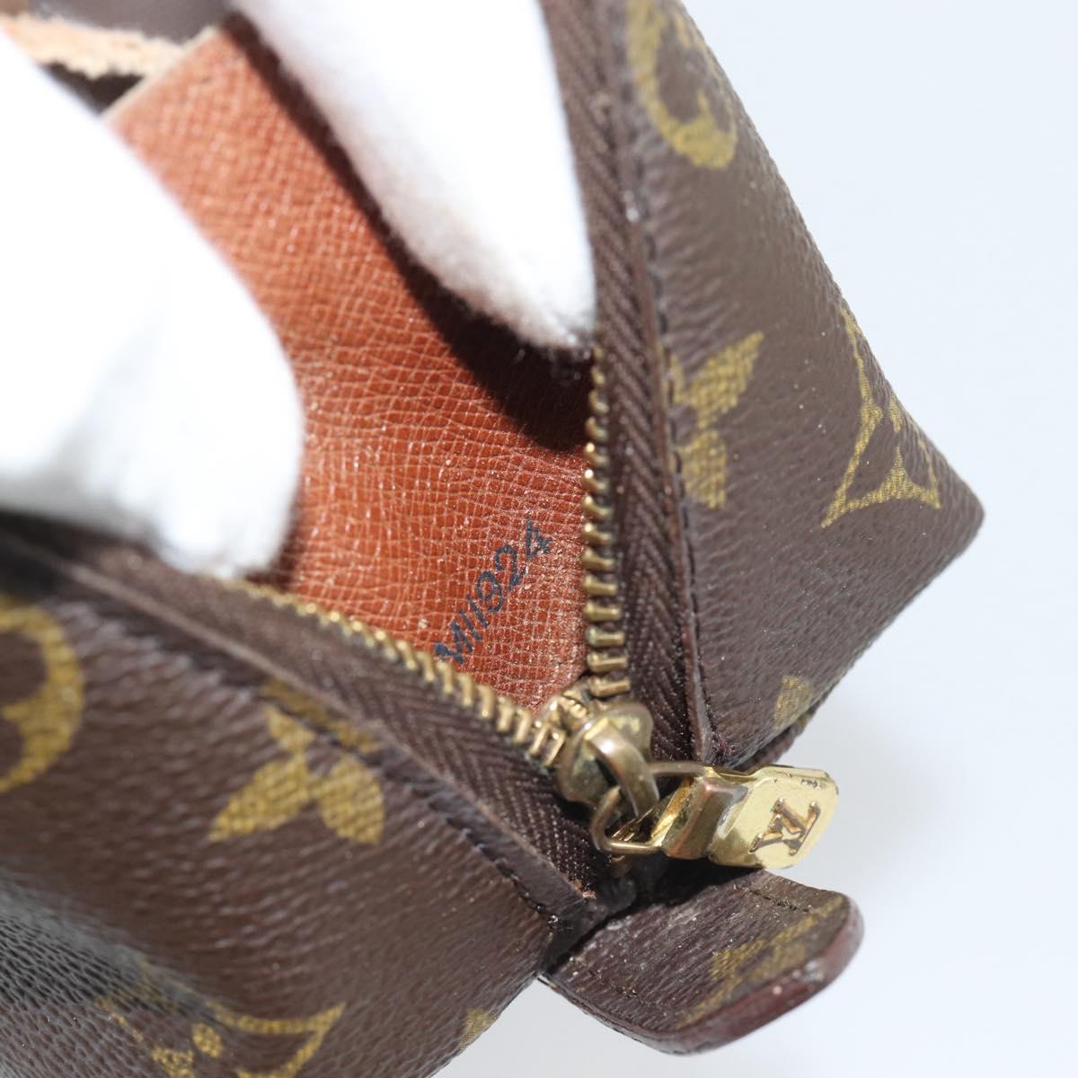 LOUIS VUITTON Monogram Trousse Demi Ronde Cosmetic Pouch M47520 LV Auth BA14556