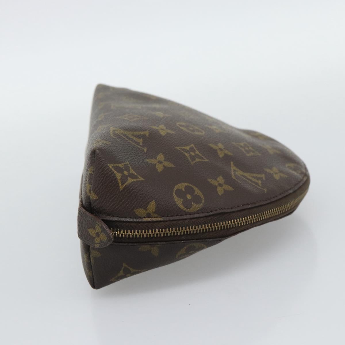 LOUIS VUITTON Monogram Trousse Demi Ronde Cosmetic Pouch M47520 LV Auth BA14556