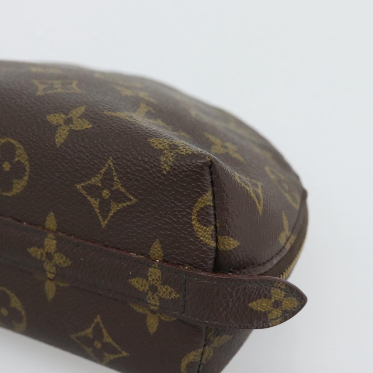 LOUIS VUITTON Monogram Trousse Demi Ronde Cosmetic Pouch M47520 LV Auth BA14556