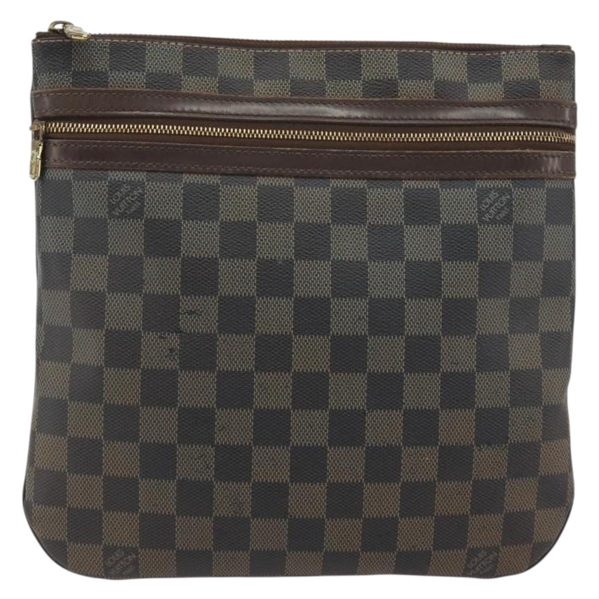LOUIS VUITTON Damier Ebene Pochette Bosphore Shoulder Bag N51111 LV Auth BA14559