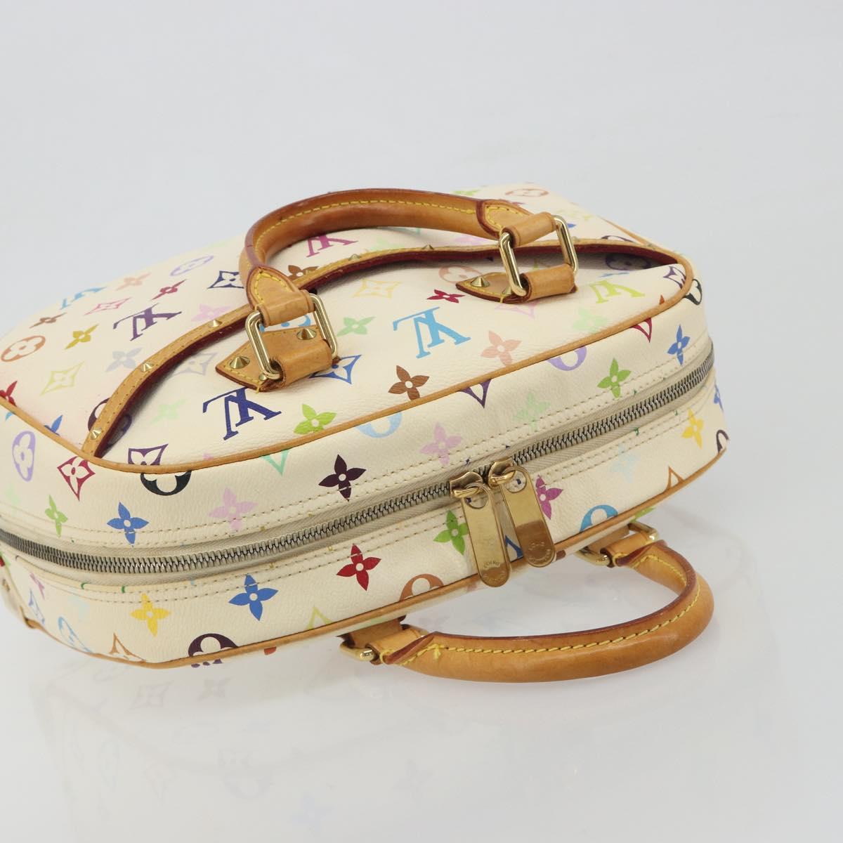 LOUIS VUITTON Monogram Multicolor Trouville Hand Bag White M92663 Auth BA14564A
