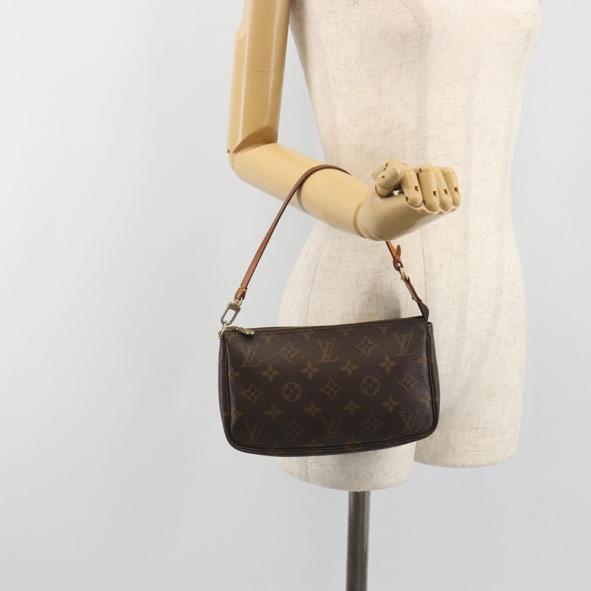 LOUIS VUITTON Monogram Pochette Accessoires Pouch M51980 LV Auth BA14577